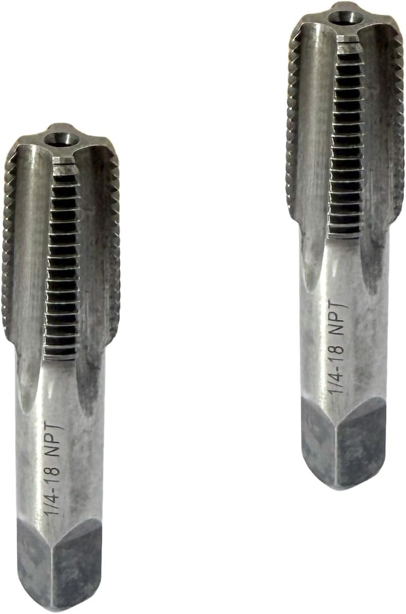 Smsucfuda 2 Pcs 1/4 NPT Pipe Thread Tapes,Carbon Steel Hand Threading Tap for Plumbing Projects,Auto Repairs and Other Various DIY Thread Cutting Tools Small Poject - Image 4